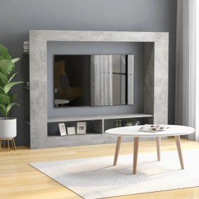 vidaXL TV-Schrank Betongrau 152x22x113 cm Holzwerkstoff