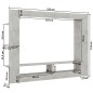 vidaXL TV-Schrank Betongrau 152x22x113 cm Holzwerkstoff vidaXL TV-Schrank Betongrau 152x22x113 cm Holzwerkstoff