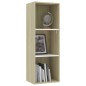 vidaXL Bücherregal 3 Fächer Weiß Sonoma-Eiche 40x30x114 Holzwerkstoff vidaXL Bücherregal 3 Fächer Weiß Sonoma-Eiche 40x30x114 Holzwerkstoff