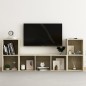 vidaXL 3-tlg. TV-Schrank-Set Sonoma-Eiche Holzwerkstoff vidaXL 3-tlg. TV-Schrank-Set Sonoma-Eiche Holzwerkstoff