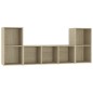 vidaXL 3-tlg. TV-Schrank-Set Sonoma-Eiche Holzwerkstoff vidaXL 3-tlg. TV-Schrank-Set Sonoma-Eiche Holzwerkstoff