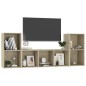 vidaXL 3-tlg. TV-Schrank-Set Sonoma-Eiche Holzwerkstoff vidaXL 3-tlg. TV-Schrank-Set Sonoma-Eiche Holzwerkstoff