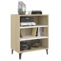 vidaXL Sideboard Weiß und Sonoma-Eiche 57x35x70 cm Holzwerkstoff vidaXL Sideboard Weiß und Sonoma-Eiche 57x35x70 cm Holzwerkstoff