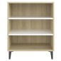 vidaXL Sideboard Weiß und Sonoma-Eiche 57x35x70 cm Holzwerkstoff vidaXL Sideboard Weiß und Sonoma-Eiche 57x35x70 cm Holzwerkstoff