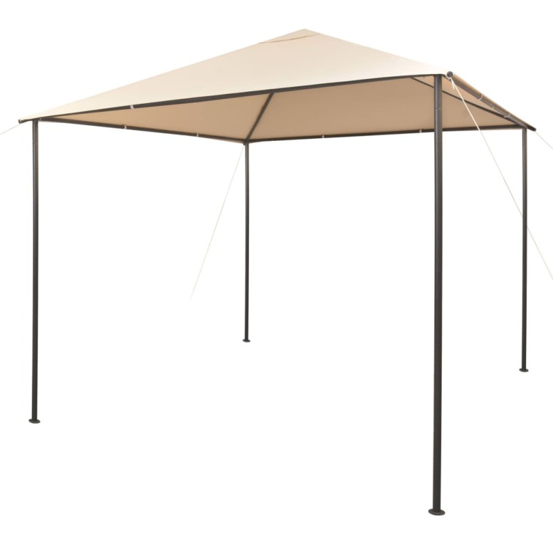 vidaXL Pavilion Partyzelt Überdachung 3x3 m Stahl Beige vidaXL Pavilion Partyzelt Überdachung 3x3 m Stahl Beige