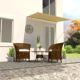 vidaXL Einziehbare Markise 200×150 cm Gelb und Weiß