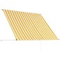 vidaXL Einziehbare Markise 200×150 cm Gelb und Weiß vidaXL Einziehbare Markise 200×150 cm Gelb und Weiß