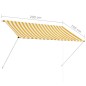 vidaXL Einziehbare Markise 200×150 cm Gelb und Weiß vidaXL Einziehbare Markise 200×150 cm Gelb und Weiß