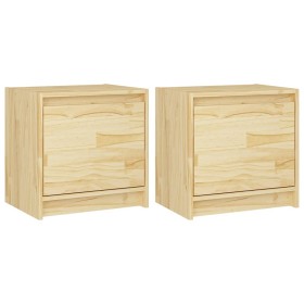 vidaXL Nachttische 2 Stk. 40x30,5x40 cm Massivholz Kiefer