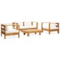 vidaXL 4-tlg. Garten-Lounge-Set mit Kissen Creme Massivholz Akazie vidaXL 4-tlg. Garten-Lounge-Set mit Kissen Creme Massivholz Akazie