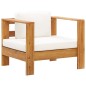 vidaXL 4-tlg. Garten-Lounge-Set mit Kissen Creme Massivholz Akazie vidaXL 4-tlg. Garten-Lounge-Set mit Kissen Creme Massivholz Akazie