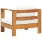 vidaXL 4-tlg. Garten-Lounge-Set mit Kissen Creme Massivholz Akazie vidaXL 4-tlg. Garten-Lounge-Set mit Kissen Creme Massivholz Akazie