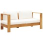 vidaXL 4-tlg. Garten-Lounge-Set mit Kissen Creme Massivholz Akazie vidaXL 4-tlg. Garten-Lounge-Set mit Kissen Creme Massivholz Akazie
