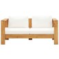 vidaXL 4-tlg. Garten-Lounge-Set mit Kissen Creme Massivholz Akazie vidaXL 4-tlg. Garten-Lounge-Set mit Kissen Creme Massivholz Akazie