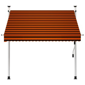 vidaXL Einziehbare Markise Handbetrieben 200 cm Orange und Braun