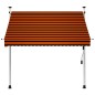 vidaXL Einziehbare Markise Handbetrieben 200 cm Orange und Braun vidaXL Einziehbare Markise Handbetrieben 200 cm Orange und Braun