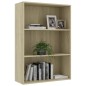 vidaXL Bücherregal 3 Fächer Sonoma-Eiche 80x30x114 cm Holzwerkstoff vidaXL Bücherregal 3 Fächer Sonoma-Eiche 80x30x114 cm Holzwerkstoff