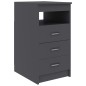 vidaXL Sideboard mit Schubladen Grau 40x50x76 cm Holzwerkstoff vidaXL Sideboard mit Schubladen Grau 40x50x76 cm Holzwerkstoff