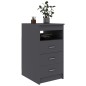 vidaXL Sideboard mit Schubladen Grau 40x50x76 cm Holzwerkstoff vidaXL Sideboard mit Schubladen Grau 40x50x76 cm Holzwerkstoff