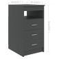 vidaXL Sideboard mit Schubladen Grau 40x50x76 cm Holzwerkstoff vidaXL Sideboard mit Schubladen Grau 40x50x76 cm Holzwerkstoff