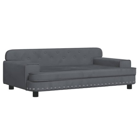 vidaXL Hundebett Dunkelgrau 90x53x30 cm Samt