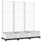 vidaXL Pflanzkübel mit Rankgitter Weiß 120x40x121,5 cm PP