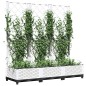 vidaXL Pflanzkübel mit Rankgitter Weiß 120x40x121,5 cm PP