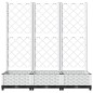 vidaXL Pflanzkübel mit Rankgitter Weiß 120x40x121,5 cm PP