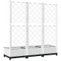 vidaXL Pflanzkübel mit Rankgitter Weiß 120x40x121,5 cm PP