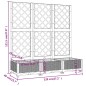 vidaXL Pflanzkübel mit Rankgitter Weiß 120x40x121,5 cm PP
