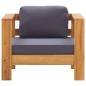 vidaXL 4-tlg. Garten-Lounge-Set mit Kissen Grau Massivholz Akazie vidaXL 4-tlg. Garten-Lounge-Set mit Kissen Grau Massivholz Akazie