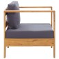 vidaXL 4-tlg. Garten-Lounge-Set mit Kissen Grau Massivholz Akazie vidaXL 4-tlg. Garten-Lounge-Set mit Kissen Grau Massivholz Akazie