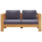 vidaXL 4-tlg. Garten-Lounge-Set mit Kissen Grau Massivholz Akazie vidaXL 4-tlg. Garten-Lounge-Set mit Kissen Grau Massivholz Akazie