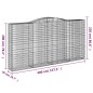 vidaXL Gabionen mit Hochbogen 8 Stk. 400x50x200/220cm Verzinktes Eisen vidaXL Gabionen mit Hochbogen 8 Stk. 400x50x200/220cm Verzinktes Eisen