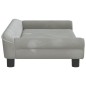 vidaXL Kindersofa Hellgrau 100x50x26 cm Samt vidaXL Kindersofa Hellgrau 100x50x26 cm Samt