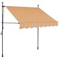 vidaXL Einziehbare Markise Handbetrieben mit LED 150 cm Gelb und Blau vidaXL Einziehbare Markise Handbetrieben mit LED 150 cm Gelb und Blau
