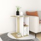vidaXL Beistelltisch Weiß und Sonoma-Eiche 60x40x45 cm Holzwerkstoff vidaXL Beistelltisch Weiß und Sonoma-Eiche 60x40x45 cm Holzwerkstoff