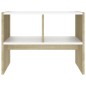 vidaXL Beistelltisch Weiß und Sonoma-Eiche 60x40x45 cm Holzwerkstoff vidaXL Beistelltisch Weiß und Sonoma-Eiche 60x40x45 cm Holzwerkstoff
