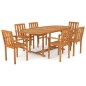 vidaXL 7-tlg. Garten-Essgruppe Massivholz Teak vidaXL 7-tlg. Garten-Essgruppe Massivholz Teak
