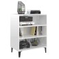 vidaXL Sideboard Hochglanz-Weiß 57x35x70 cm Holzwerkstoff vidaXL Sideboard Hochglanz-Weiß 57x35x70 cm Holzwerkstoff