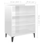 vidaXL Sideboard Hochglanz-Weiß 57x35x70 cm Holzwerkstoff vidaXL Sideboard Hochglanz-Weiß 57x35x70 cm Holzwerkstoff