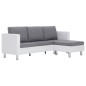 vidaXL 3-Sitzer-Sofa mit Kissen Weiß Kunstleder vidaXL 3-Sitzer-Sofa mit Kissen Weiß Kunstleder