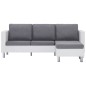vidaXL 3-Sitzer-Sofa mit Kissen Weiß Kunstleder vidaXL 3-Sitzer-Sofa mit Kissen Weiß Kunstleder