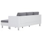 vidaXL 3-Sitzer-Sofa mit Kissen Weiß Kunstleder vidaXL 3-Sitzer-Sofa mit Kissen Weiß Kunstleder