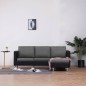 vidaXL 3-Sitzer-Sofa mit Kissen Schwarz Kunstleder vidaXL 3-Sitzer-Sofa mit Kissen Schwarz Kunstleder