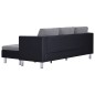 vidaXL 3-Sitzer-Sofa mit Kissen Schwarz Kunstleder vidaXL 3-Sitzer-Sofa mit Kissen Schwarz Kunstleder