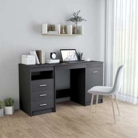 vidaXL Schreibtisch Grau 140x50x76 cm Holzwerkstoff