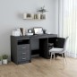 vidaXL Schreibtisch Grau 140x50x76 cm Holzwerkstoff vidaXL Schreibtisch Grau 140x50x76 cm Holzwerkstoff