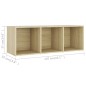 vidaXL TV-Schränke 3 Stk. Sonoma-Eiche 107x35x37 cm Holzwerkstoff vidaXL TV-Schränke 3 Stk. Sonoma-Eiche 107x35x37 cm Holzwerkstoff