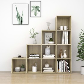 vidaXL 4-tlg. TV-Schrank-Set Sonoma-Eiche Holzwerkstoff